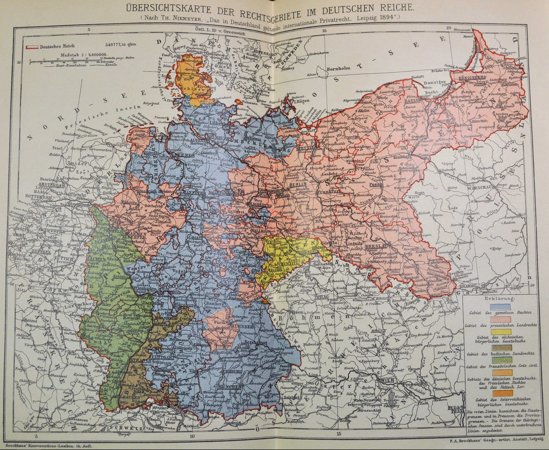 Übersichtkarte der Reichsgebiete, 1908